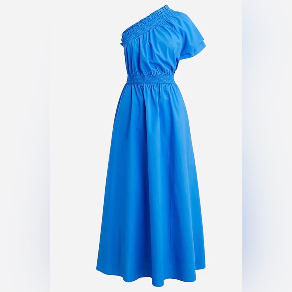J. Crew Cotton Poplin One Shoulder Dress